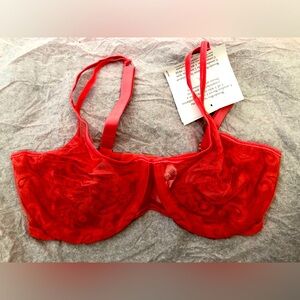 New w tags NWT vintage Y2K WonderBra pink coral unlined lace underwire bra 36C